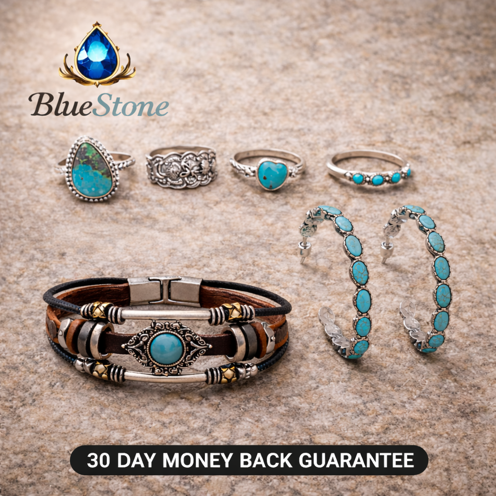 Blue Stone Ring Set ( Clearance Sale)