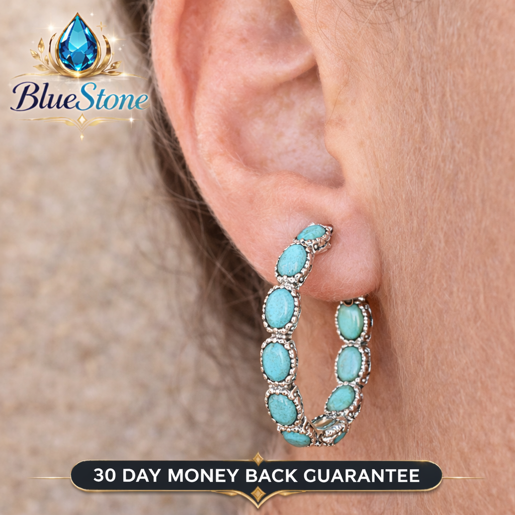 Turquoiuse Hoop Earrings