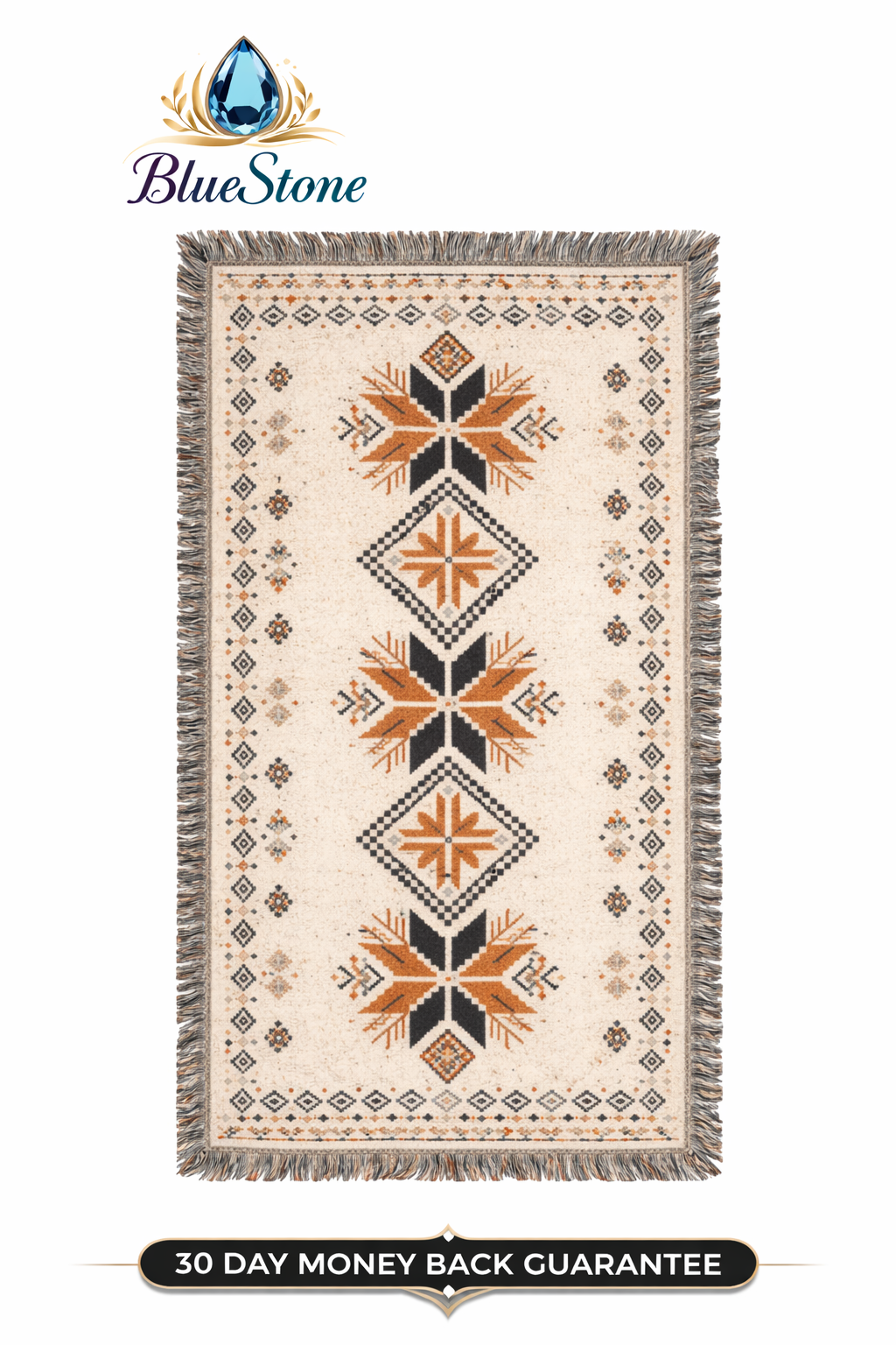 Blue Stone- Woven Tapestry Blaket
