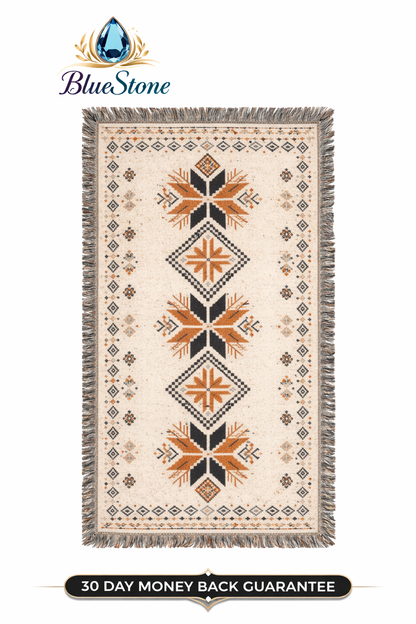 Blue Stone- Woven Tapestry Blaket