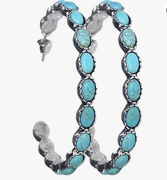 Turquoiuse Hoop Earrings