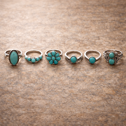 Turquoise Ring Set