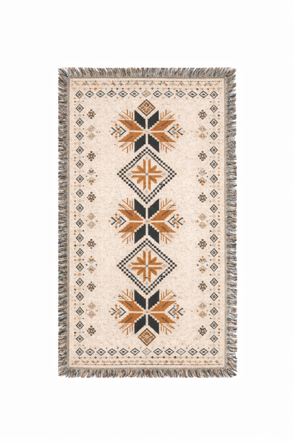 Blue Stone- Woven Tapestry Blaket