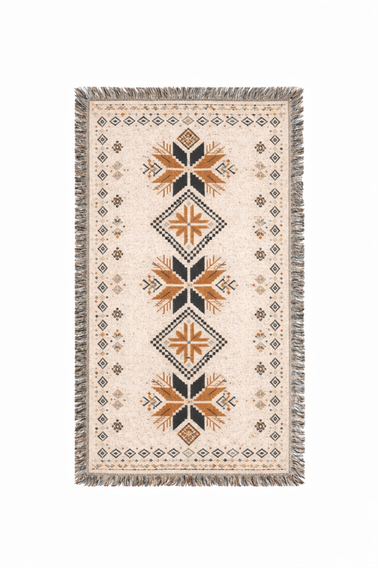 Blue Stone- Woven Tapestry Blaket