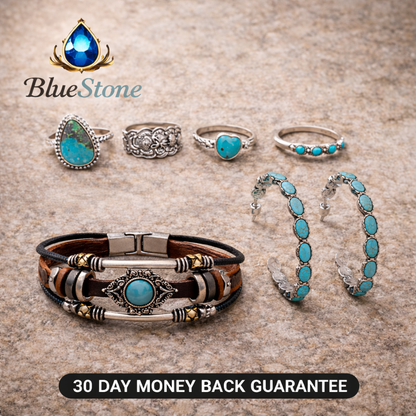 Blue Stone Ring Set ( Clearance Sale)